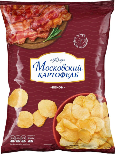 Московский картофель Бекон 60г*12